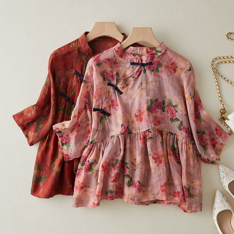 AMERA LINEN BLOUSE