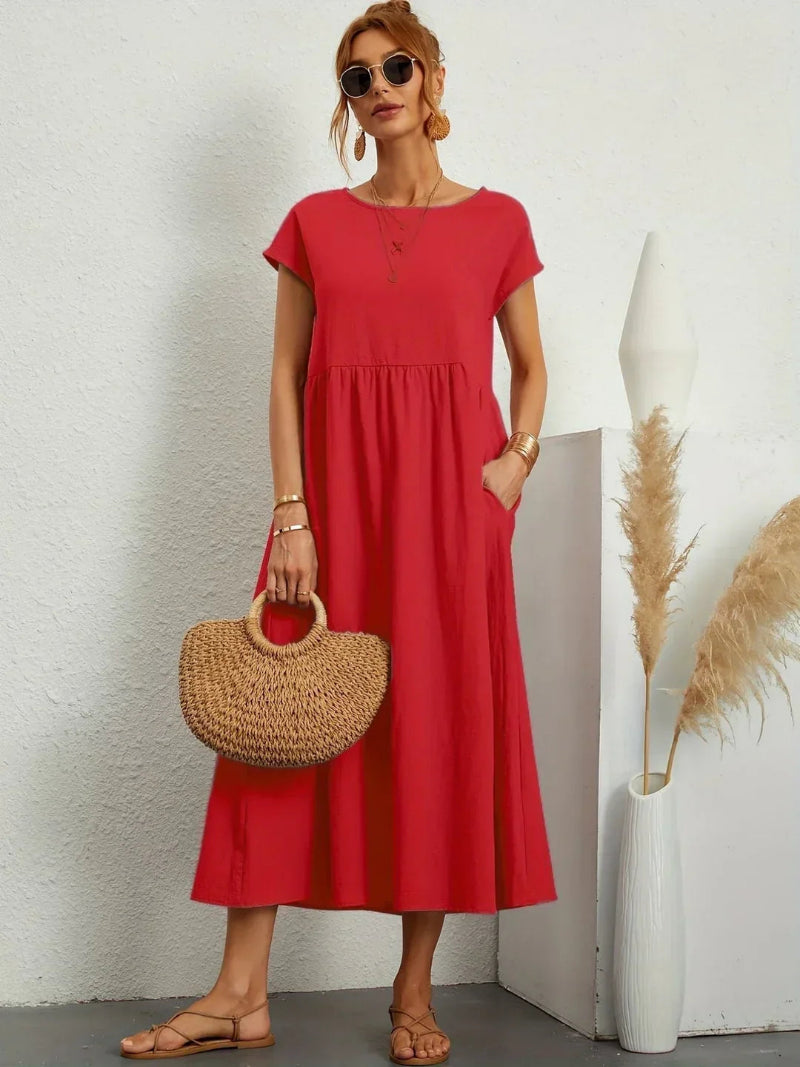 Lightweight Cotton Dress With Pockets