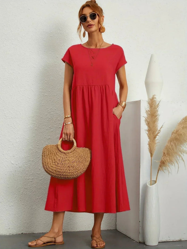 Lightweight Cotton Dress With Pockets