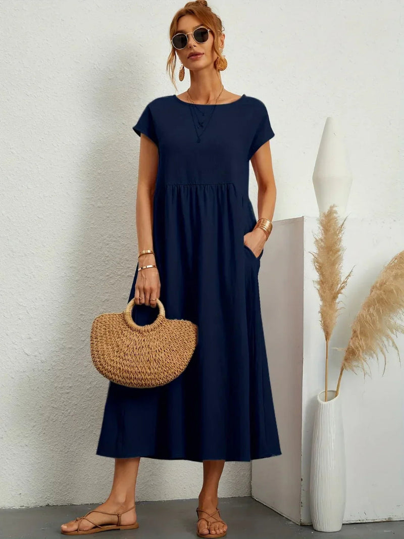 Lightweight Cotton Dress With Pockets