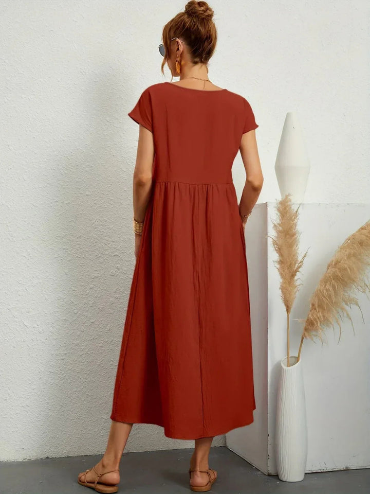 Lightweight Cotton Dress With Pockets