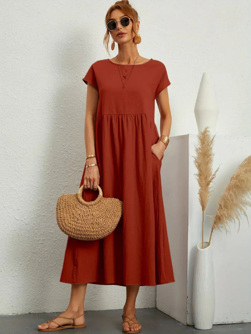 Lightweight Cotton Dress With Pockets
