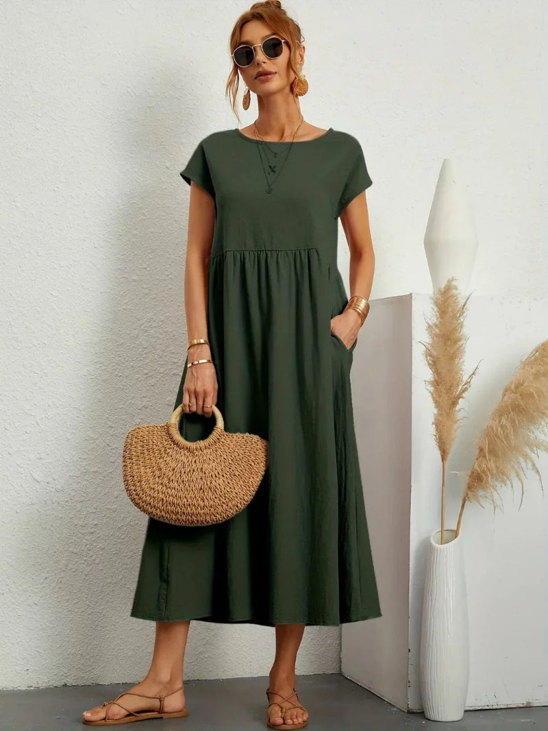Lightweight Cotton Dress With Pockets
