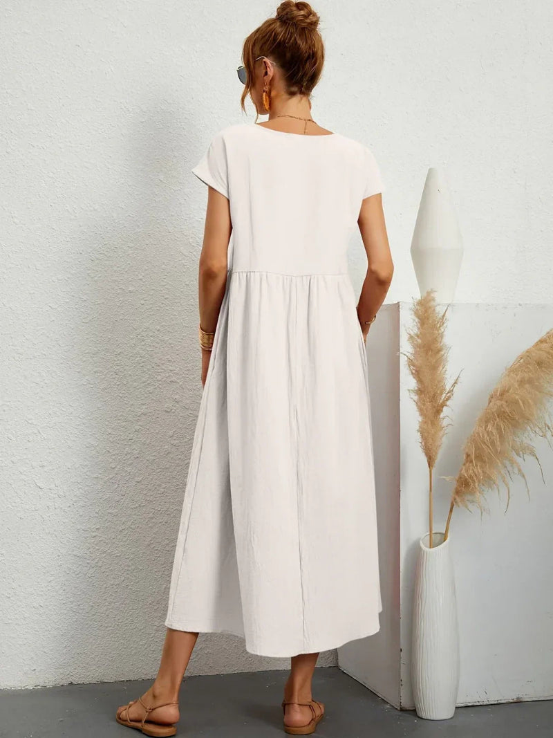 Lightweight Cotton Dress With Pockets