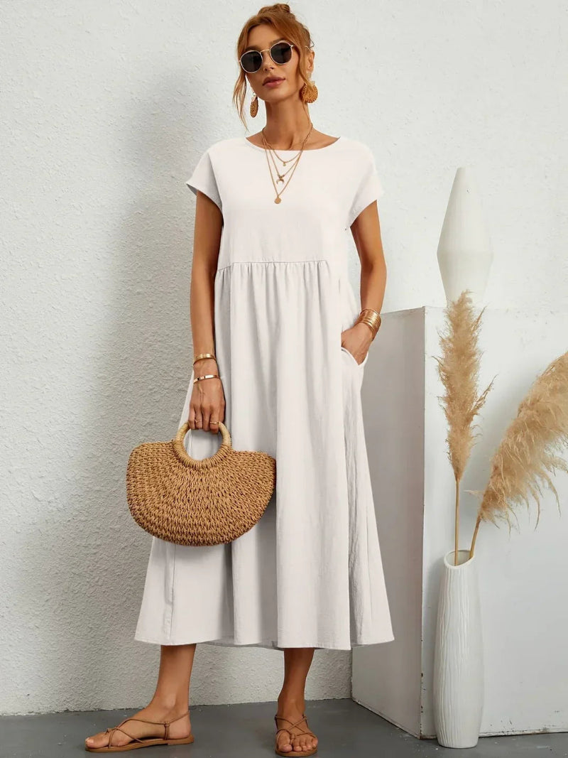 Lightweight Cotton Dress With Pockets