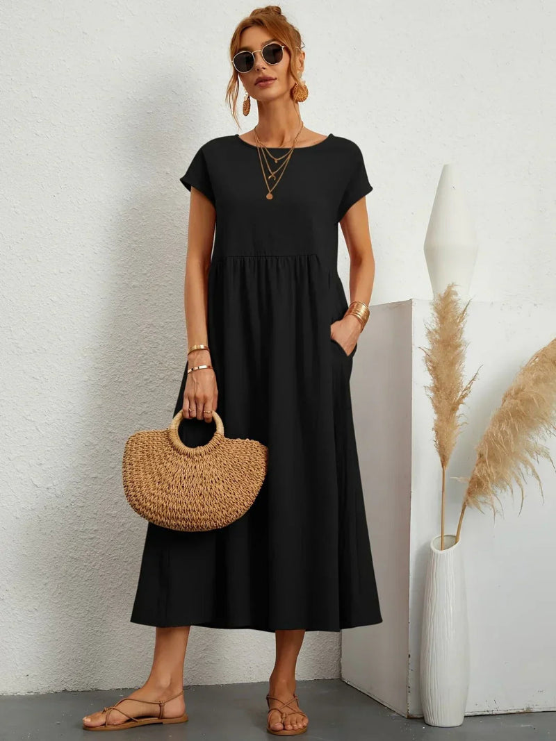 Lightweight Cotton Dress With Pockets