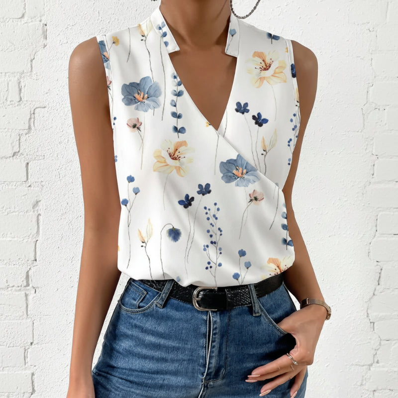 Sommertop Mit V Ausschnitt Für Damen | Lässig