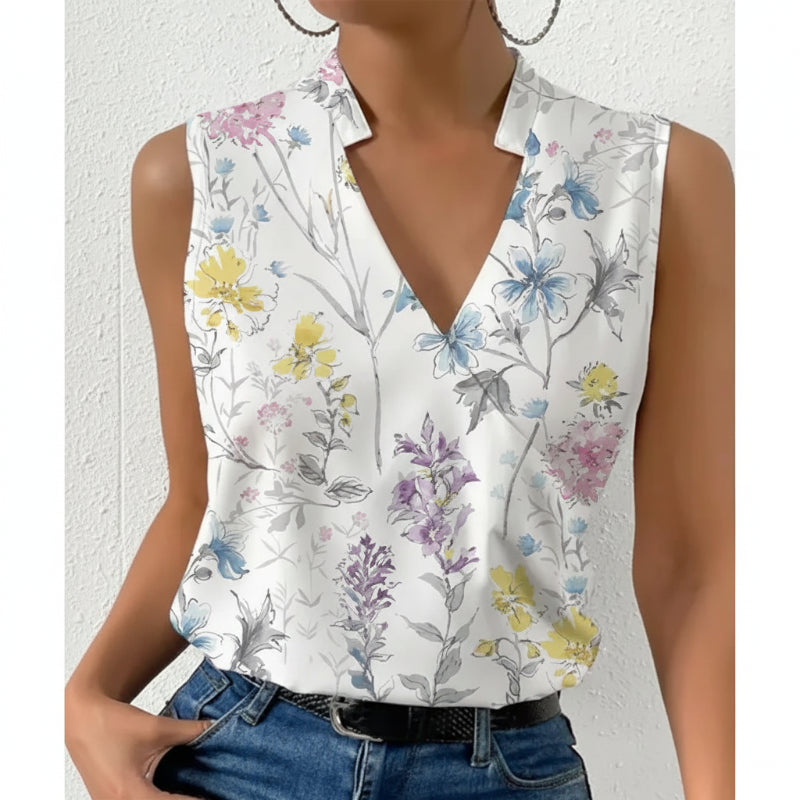 Sommertop Mit V Ausschnitt Für Damen | Lässig