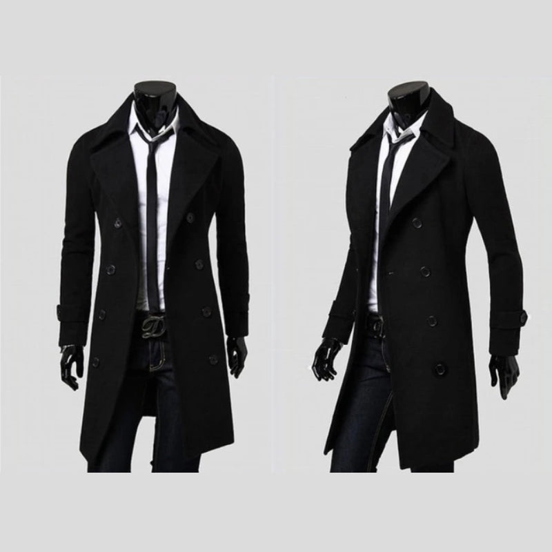 KENNETH REBELS | MEN'S DOUBLE-BREASTED WOOL COAT