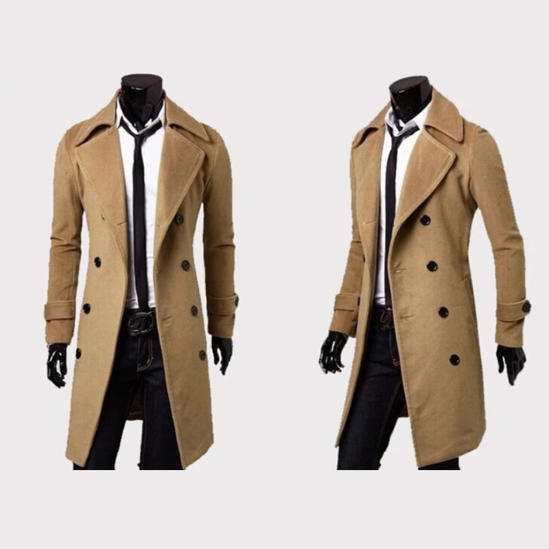 KENNETH REBELS | MEN'S DOUBLE-BREASTED WOOL COAT