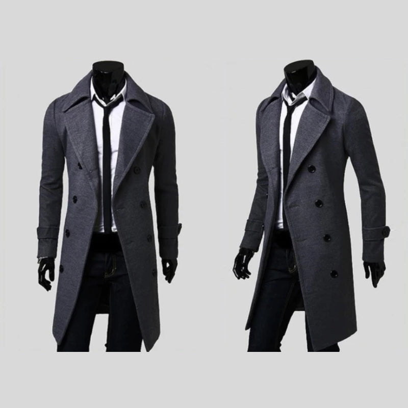 KENNETH REBELS | MEN'S DOUBLE-BREASTED WOOL COAT