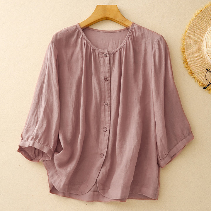 SARAH LINEN BLOUSE