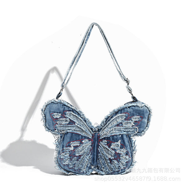 BUTTERFLY DENIM BAG