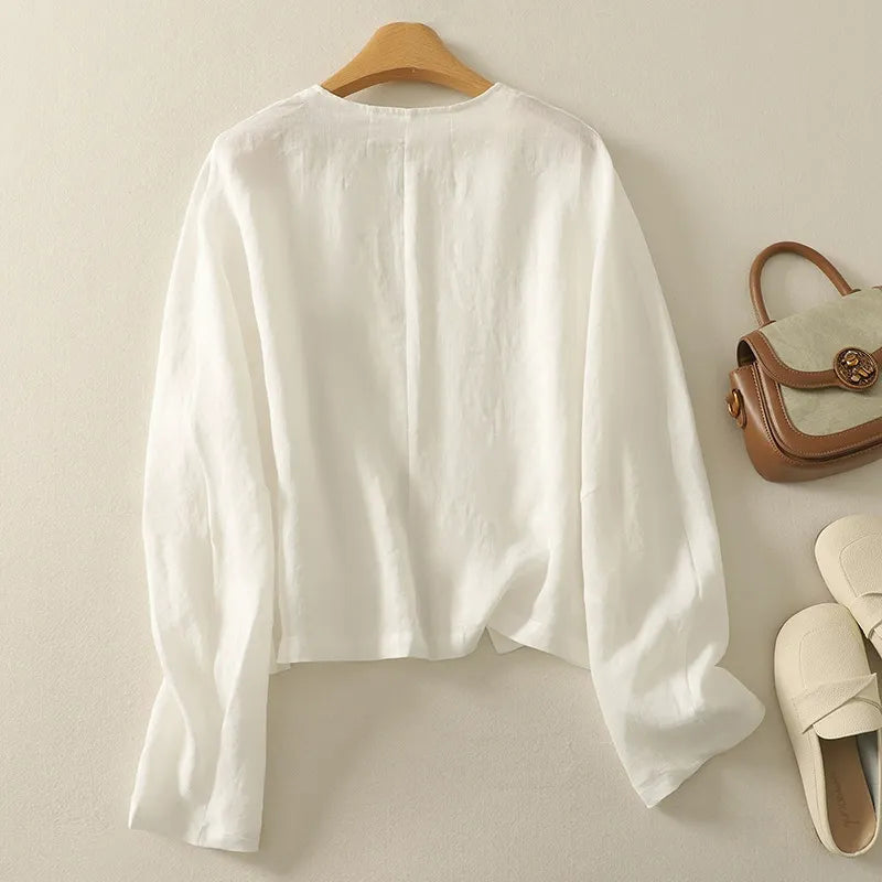 MONACO LINEN BLOUSE