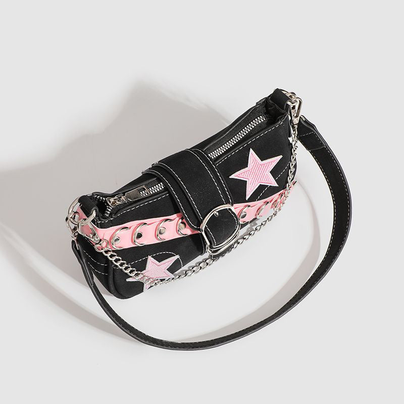 STARDUST BUCKLE SHOULDER BAG