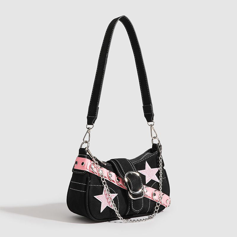 STARDUST BUCKLE SHOULDER BAG