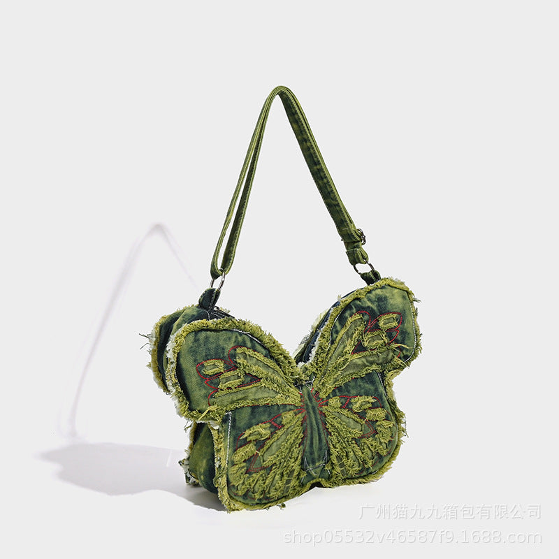 BUTTERFLY DENIM BAG