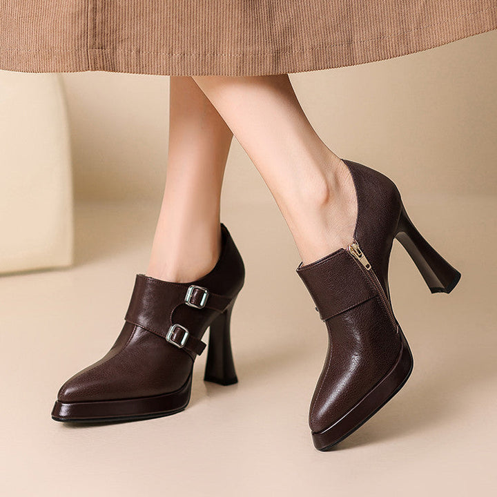 EMMA GENUINE LEATHER HEELS