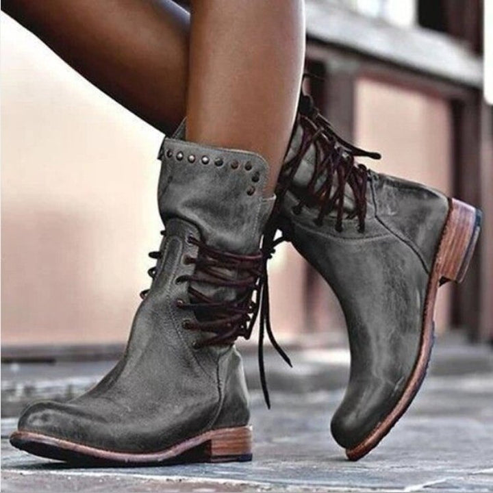 CHEYENNE™ HAND-MADE LEATHER LACE-UP BOOTS