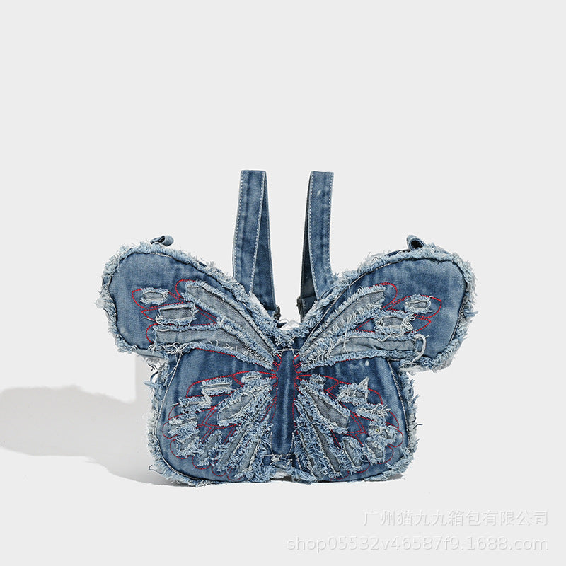 BUTTERFLY DENIM BAG