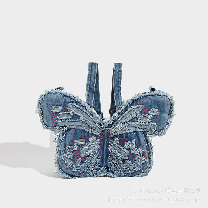 BUTTERFLY DENIM BAG