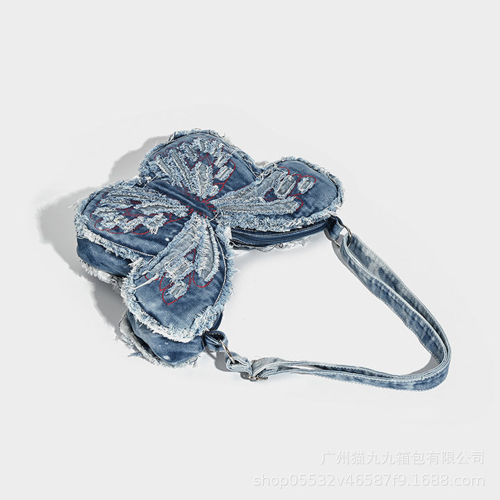 BUTTERFLY DENIM BAG