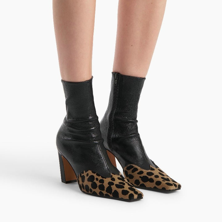 SOLÈNE™ LEATHER CAP-TOE SOCK BOOT