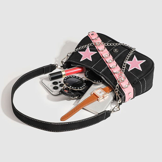 STARDUST BUCKLE SHOULDER BAG
