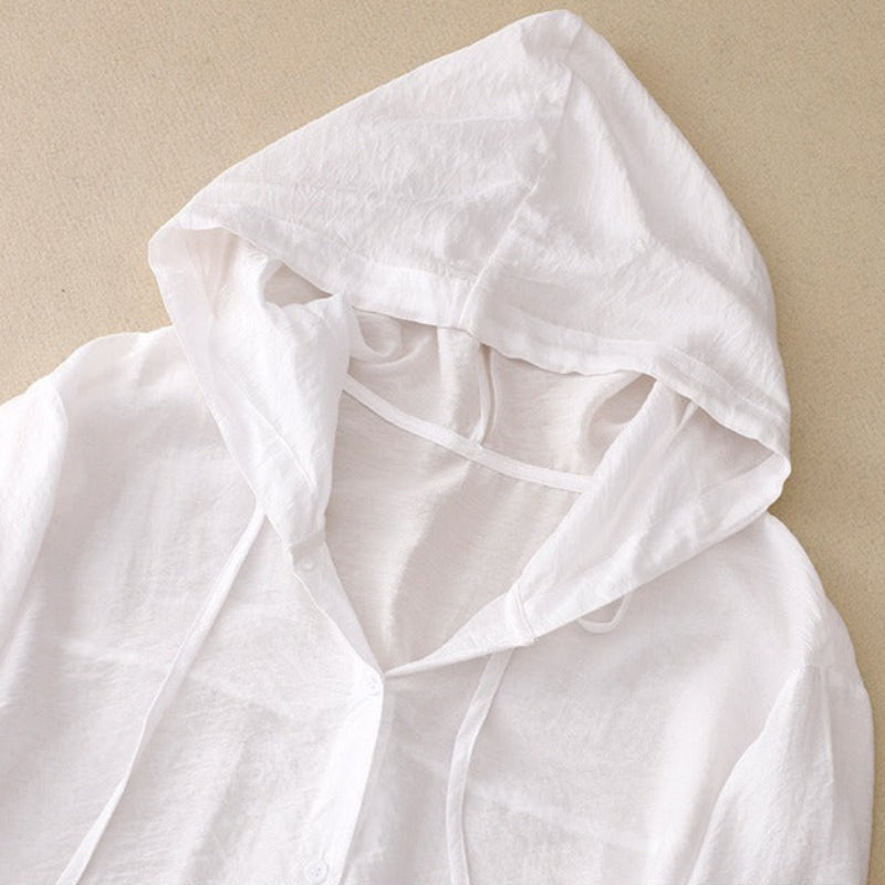 ADRIANNE LINEN HOODIE
