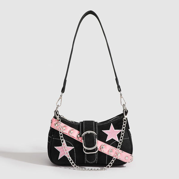 STARDUST BUCKLE SHOULDER BAG
