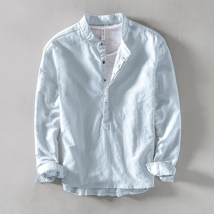 Arturo Linen Mandarin Shirt