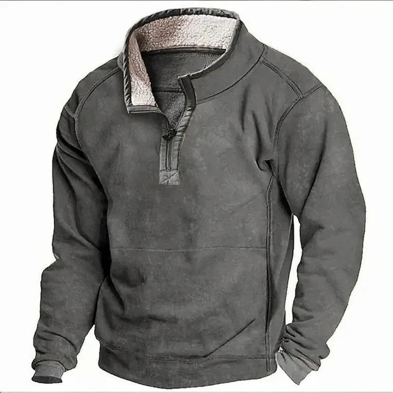 Gemütlicher Winterpullover mit Viertelreißverschluss