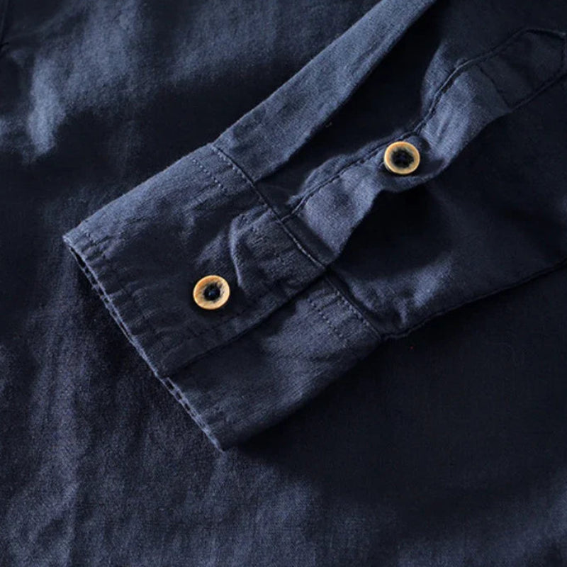 Arturo Linen Mandarin Shirt