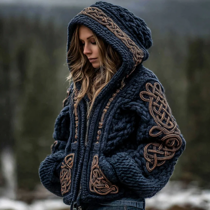 MORGAN | CELTIC KNOT FULL-ZIP JACKET