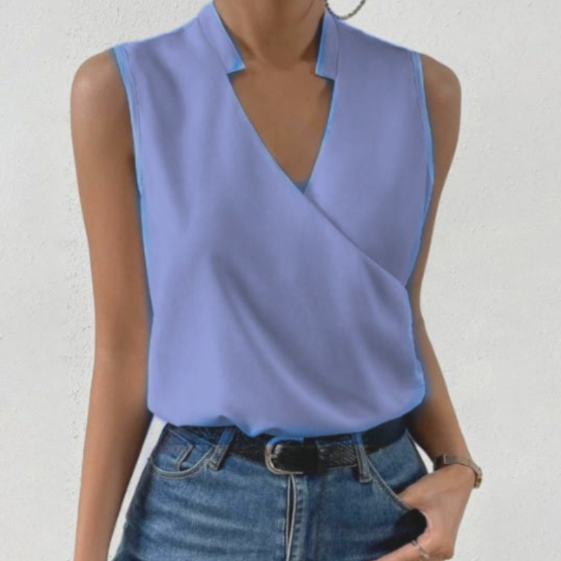 Sommertop Mit V Ausschnitt Für Damen | Lässig