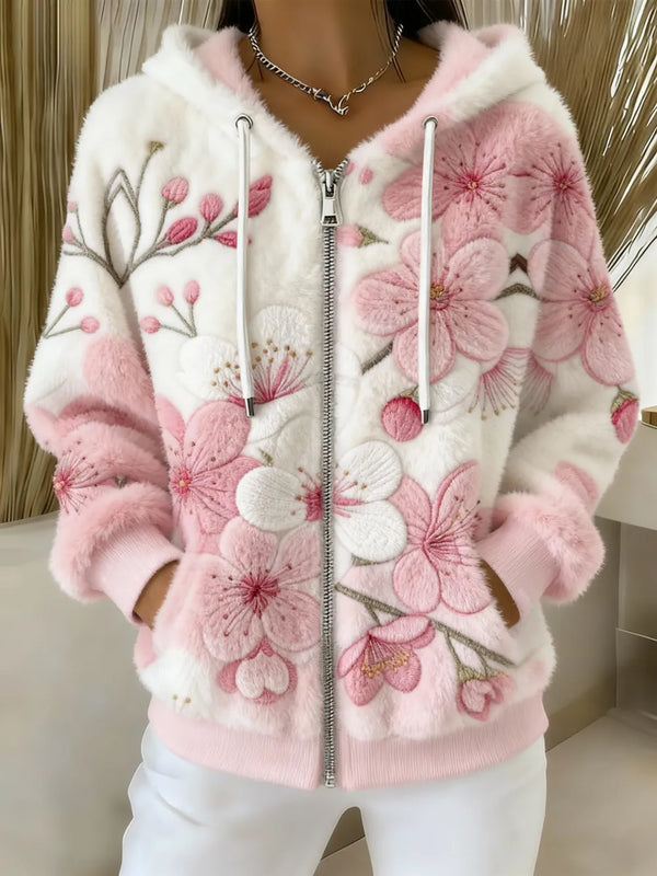 ANTI DEPRESSION COZY FLORAL HOODIE