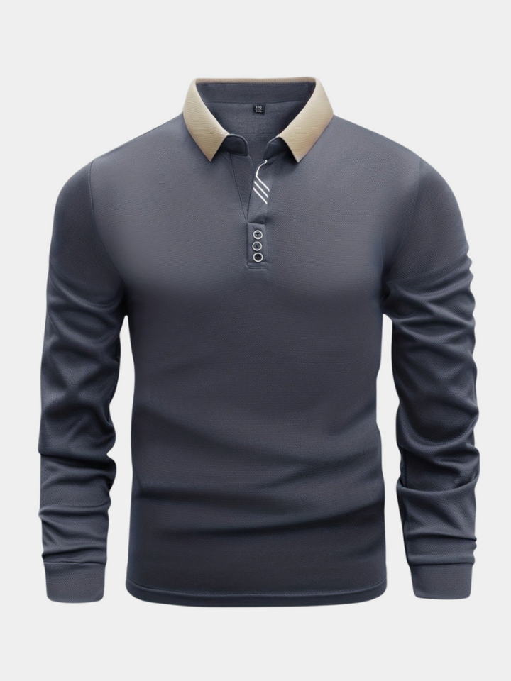 LAURENT MONACO | LONG SLEEVE POLO SHIRT FOR MEN