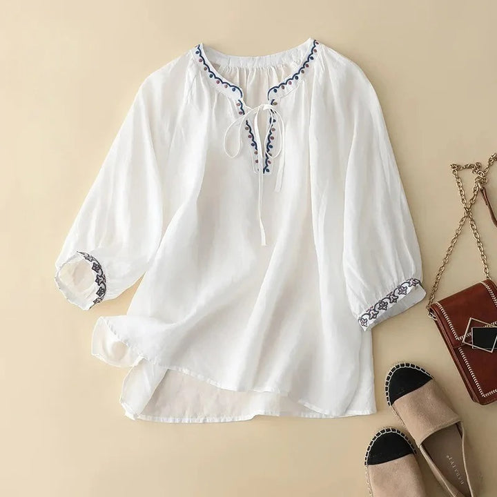 RICA LINEN BLOUSE