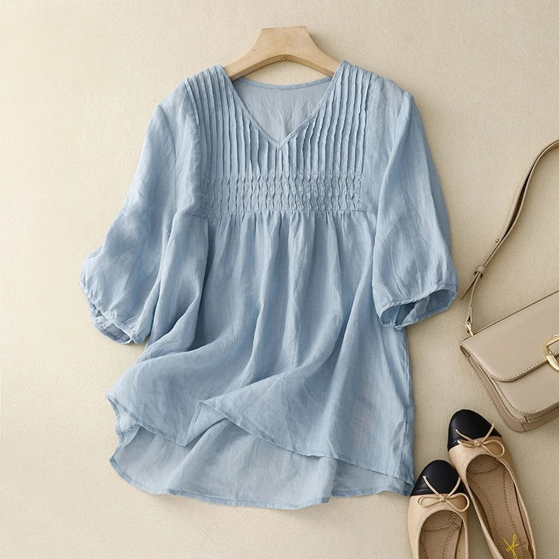 BIANCA LINEN BLOUSE