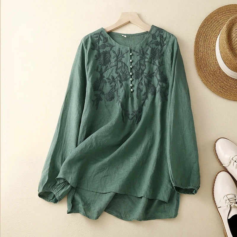 MADDIE LINEN BLOUSE