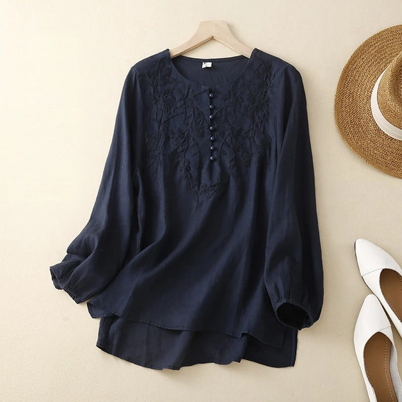 MADDIE LINEN BLOUSE