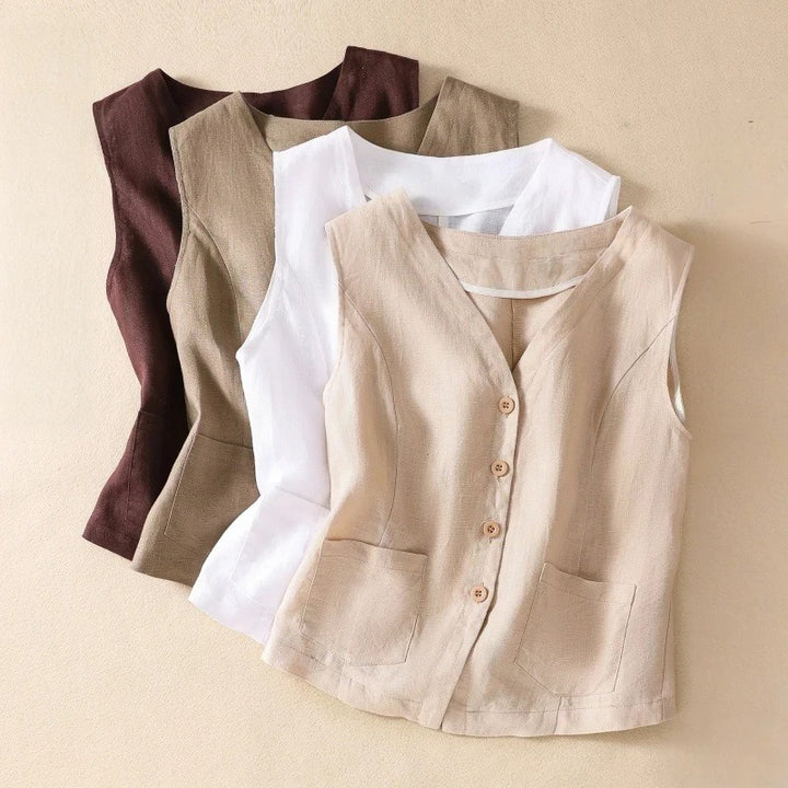 AMBER LINEN VEST