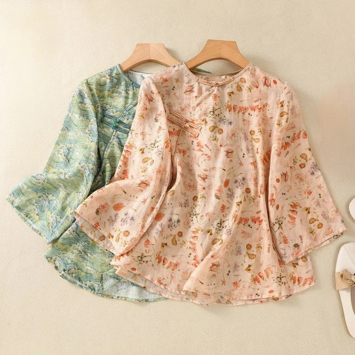 RICA LINEN BLOUSE