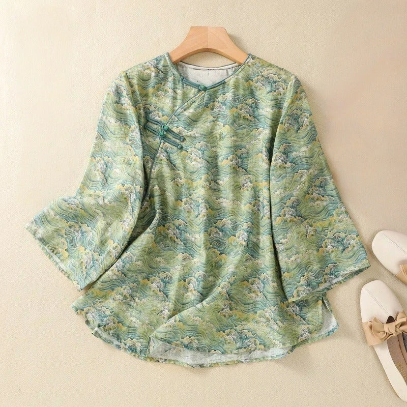 RICA LINEN BLOUSE