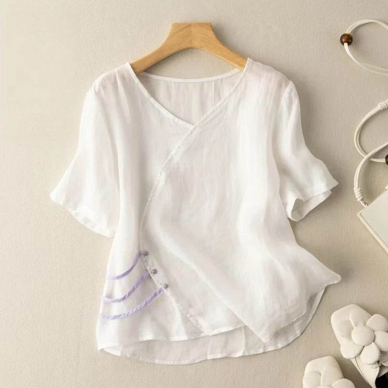 ADELE LINEN BLOUSE