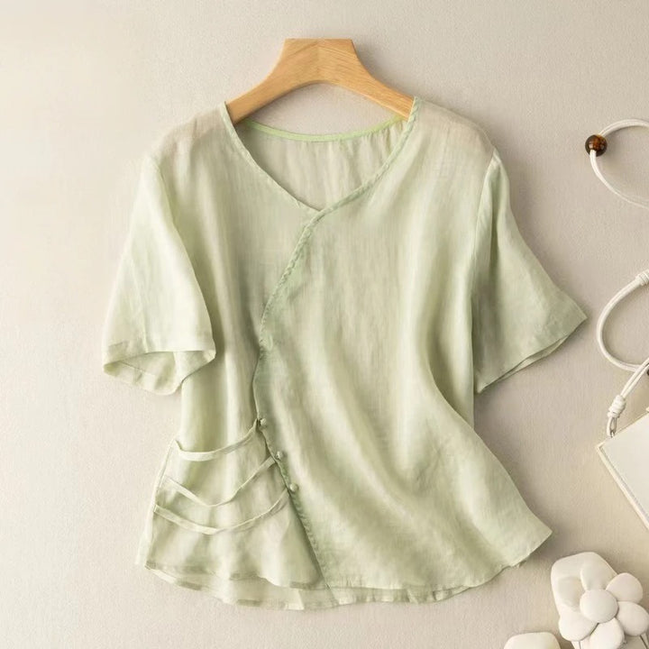 ADELE LINEN BLOUSE