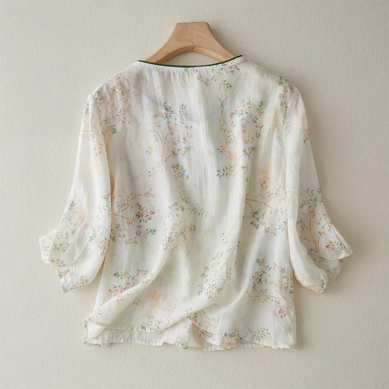 VICKY LINEN BLOUSE
