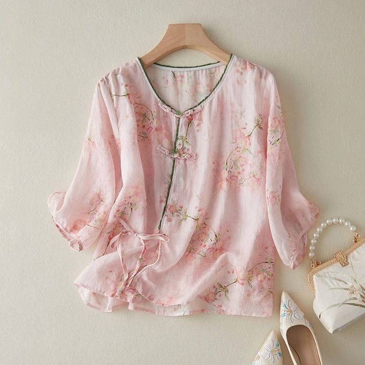 VICKY LINEN BLOUSE