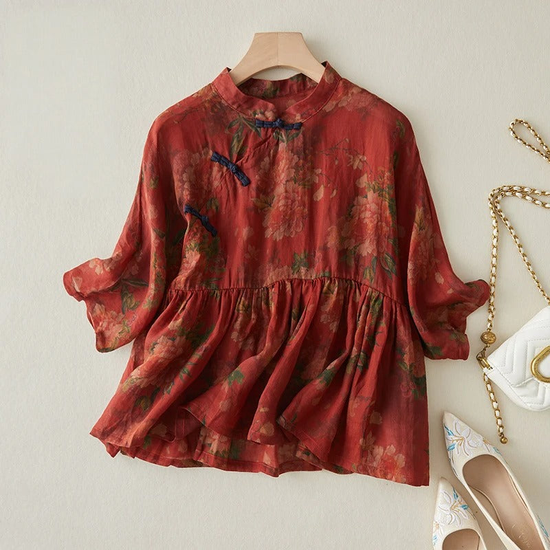 AMERA LINEN BLOUSE