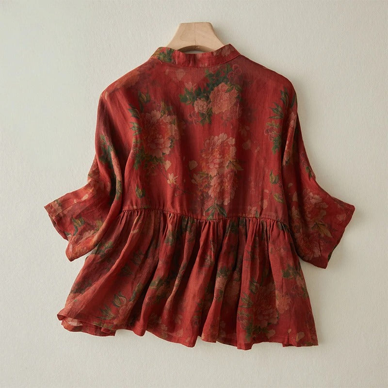 AMERA LINEN BLOUSE